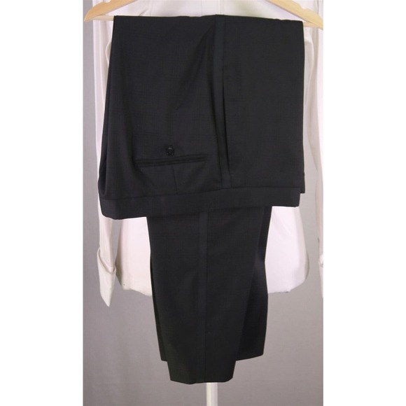 Stefano Ricci Recent Black Tone Check Super 180's Wool Peak Lapel 1B Tuxedo 42R - Picture 10 of 10